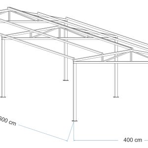 Metalna konstrukcija za halu 6x4x3m